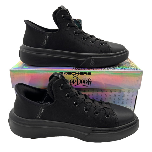 Skechers Snoop Dogg Slip-Ins Shoes Mens Size 8.5 Black Boss Life Canvas Low Top - Picture 1 of 10